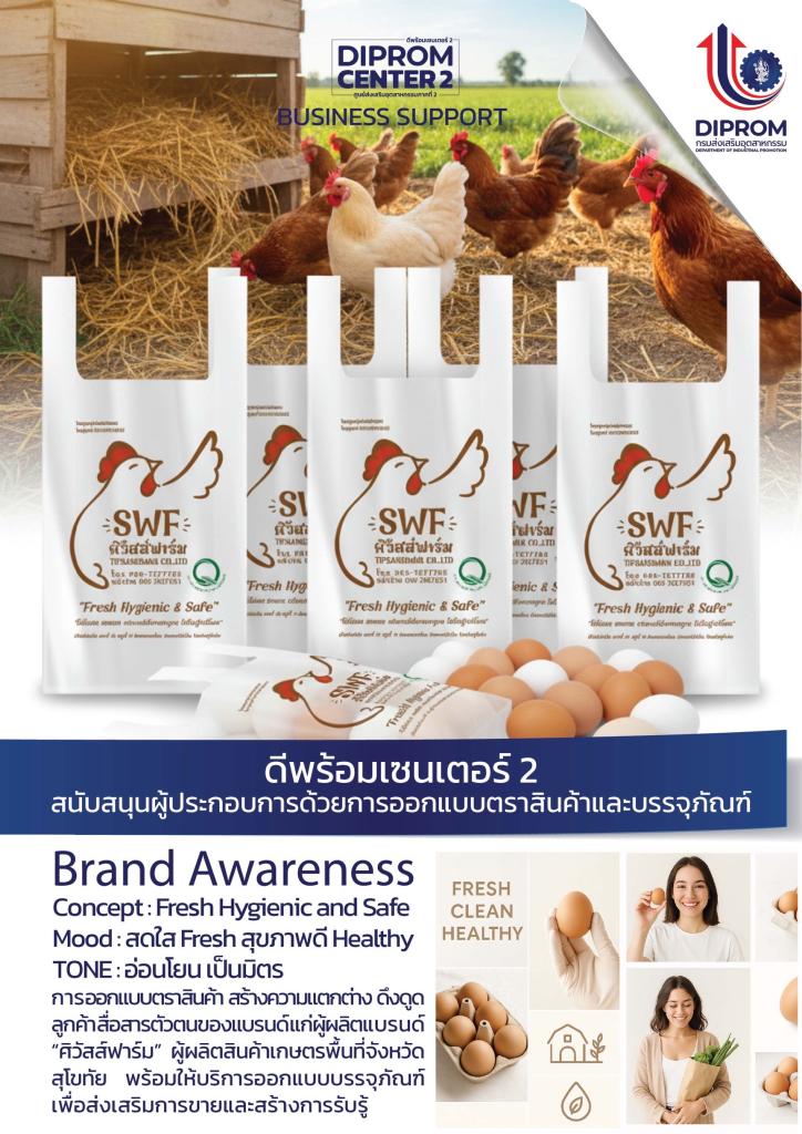 ดีพร้อมคอมมูนิตี้ ที่นี่มีแต่ให้ ทีมออกแบบดีพร้อมเซนเตอร์ 2 เดินหน้าช่วยเหลือผู้ประกอบการในพื้นที่ด้วยบริการออกแบบตราสินค้าและบรรจุภัณฑ์ เพื่อสร้างมูลค่าให้แก่ผลิตภัณฑ์ ประจำเดือนตุลาคม 2568 และพฤศจิกายน 2568