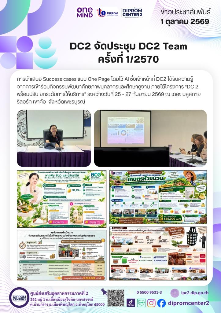 DC2 จัดประชุม DC2 Team ครั้งที่ 1/2570