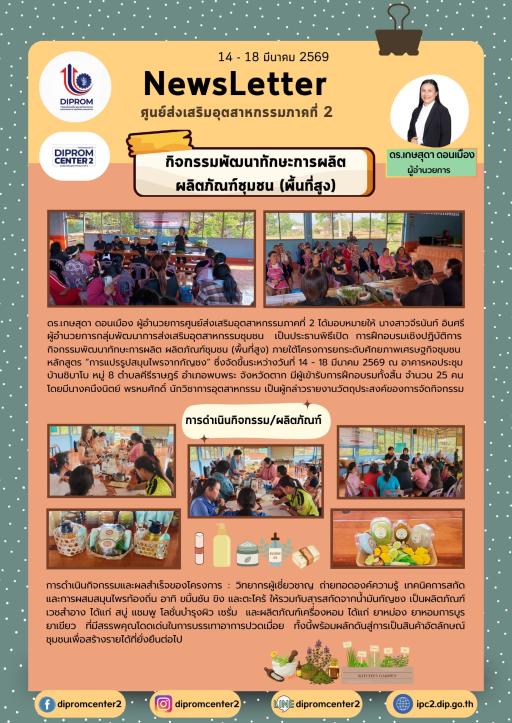 พัฒนาทักษะการผลิตผลิตภัณฑ์ชุมชน